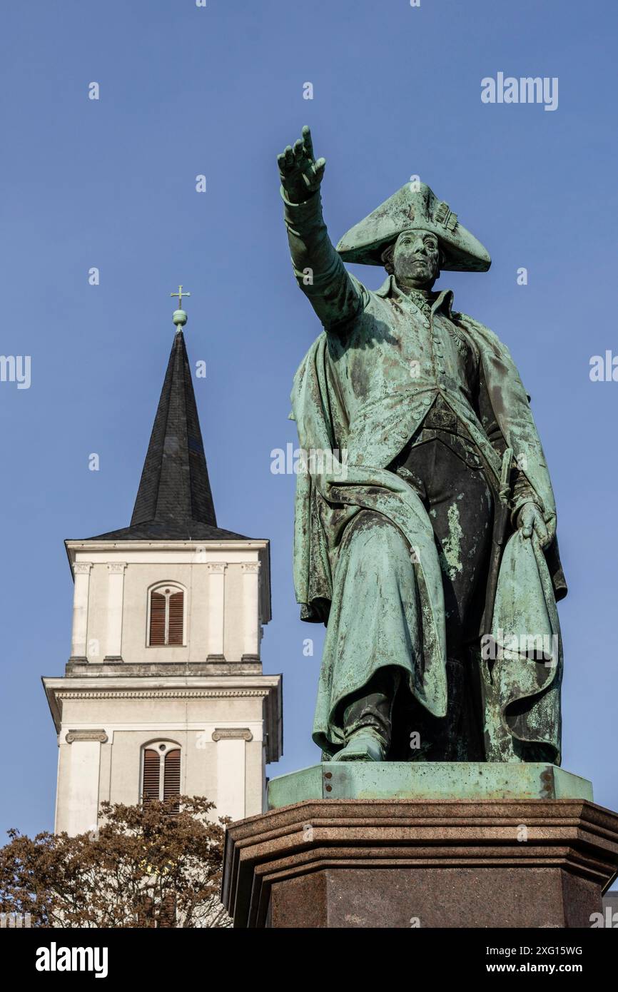 Monument du Père Franz à Léopold III Frédéric-Franz, Duc d'Anhalt-Dessau, église Saint-Jean, Dessau, Saxe-Anhalt, Allemagne Banque D'Images