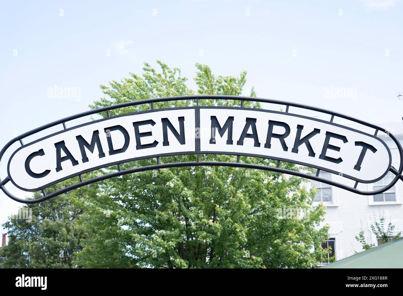 Panneau du marché de Camden en Angleterre Banque D'Images