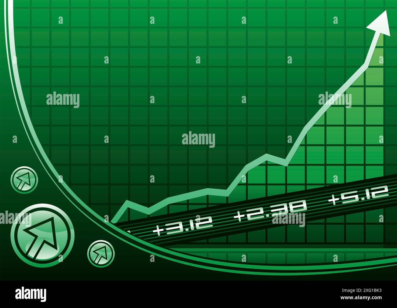 Flèche sur le graphique montant en raison de la progression de Hossa Banque D'Images Flèche sur le graphique montant en raison de la progression de Hossa Banque D'Images