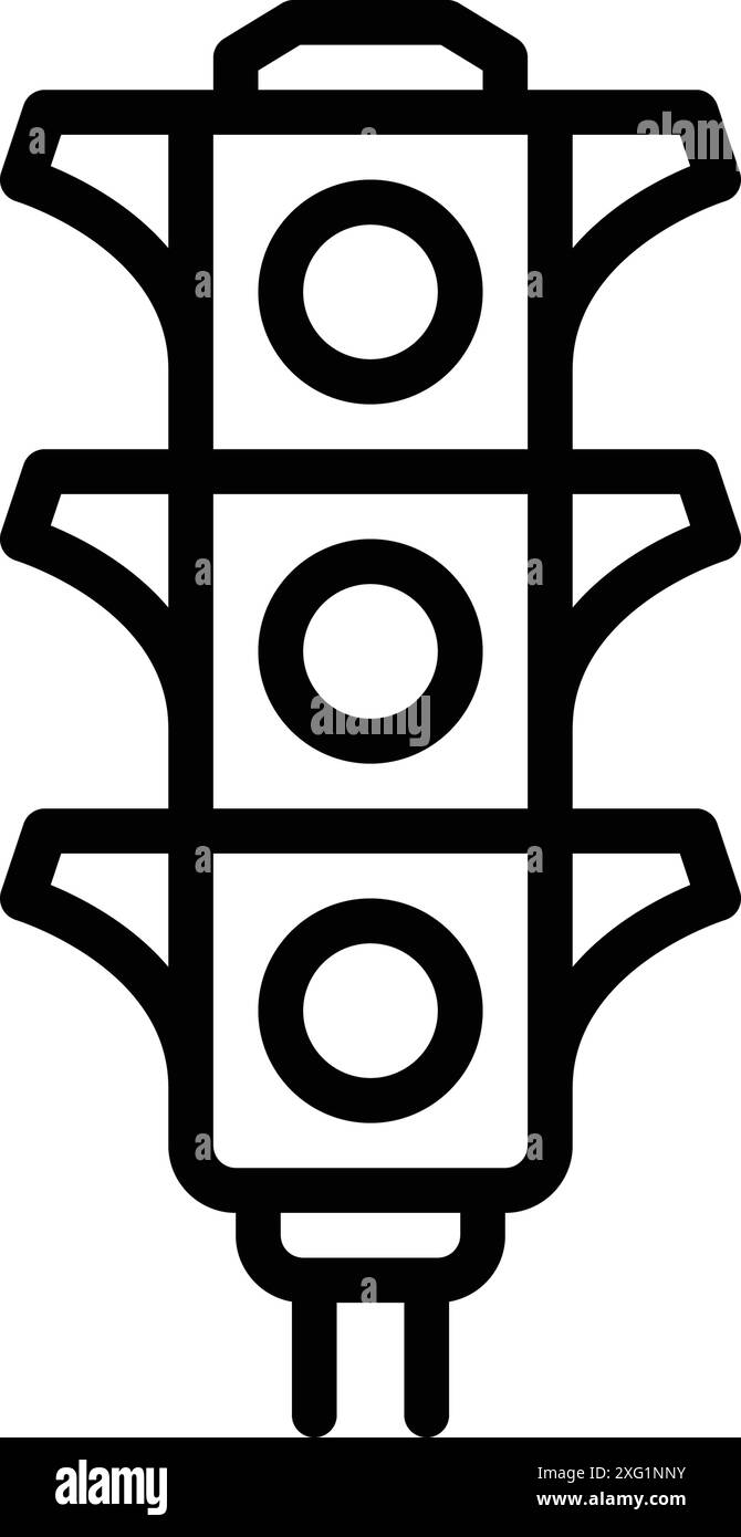 Icône de feu tricolore, trafic Illustration de Vecteur