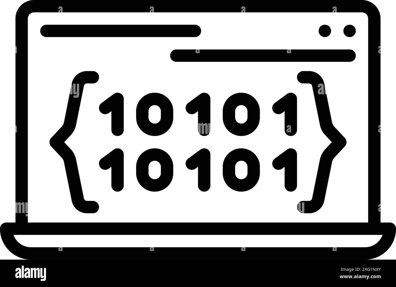 Icône pour code binaire, bit binaire Illustration de Vecteur