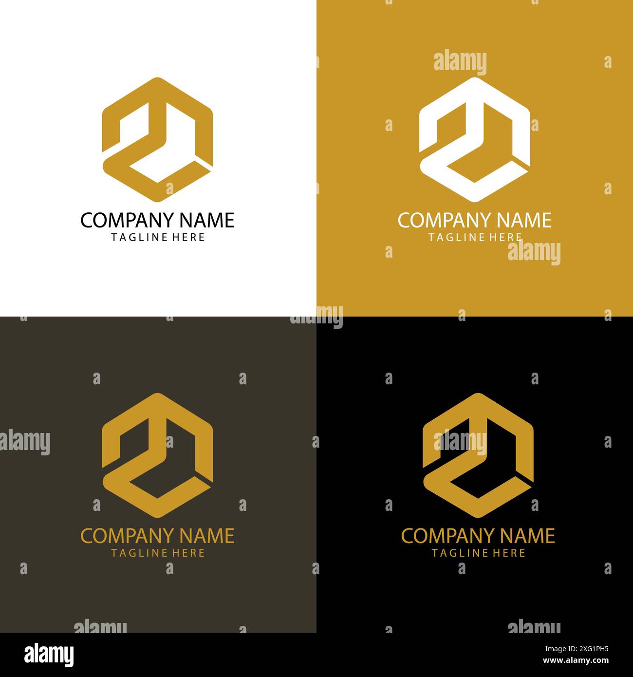 Vecteur de conception de logo hexagonal lettre initiale MZ Illustration de Vecteur