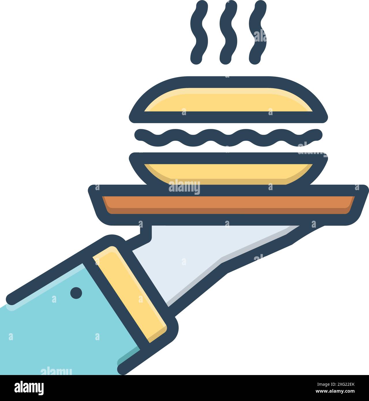 Icône pour servir, serveur Illustration de Vecteur