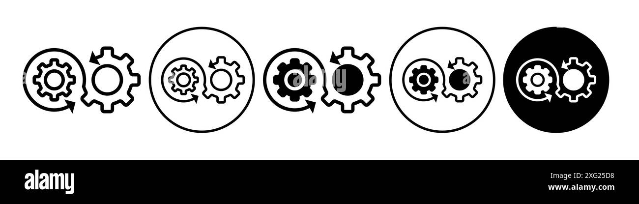 Collection d'ensembles de vecteurs d'icônes Devop pour collection d'ensembles de vecteurs Web pour l'interface utilisateur de l'application Illustration de Vecteur