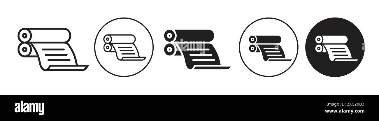 Collection d'ensembles de vecteurs d'icônes de presse d'impression pour collection d'ensembles de vecteurs Web pour l'interface utilisateur de l'application Illustration de Vecteur