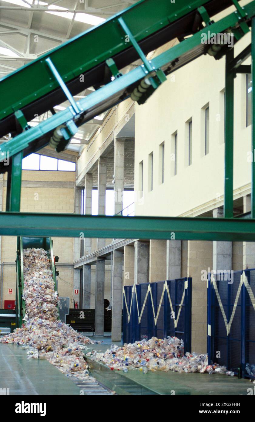 Usine de tri, recyclage plastique Banque D'Images