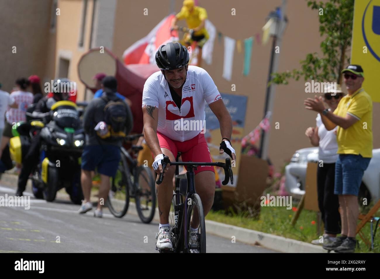 RICHARD VIRENQUE pendant le Tour de, France. , . A Gevrey-Chambertin, France - photo Laurent Lairys /ABACAPRESS. COM Credit : Abaca Press/Alamy Live News Banque D'Images