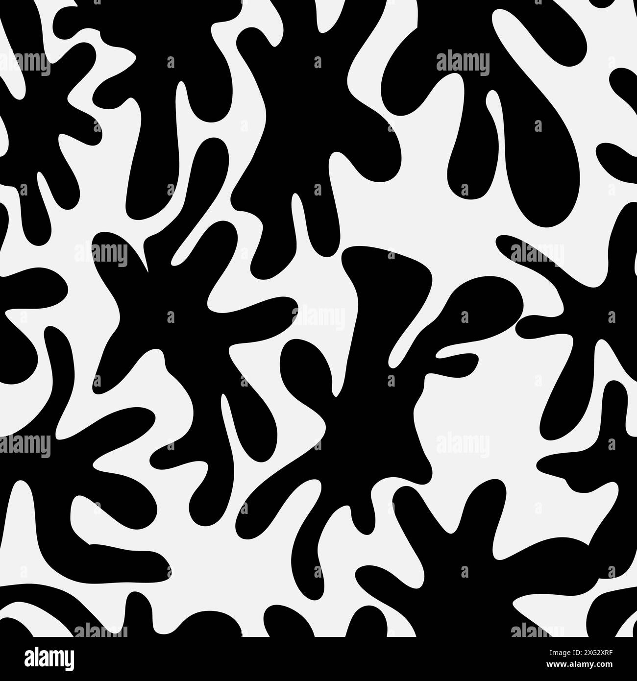 Motif isolé des feuilles noires bohémiennes. Design minimaliste. Illustration de Vecteur