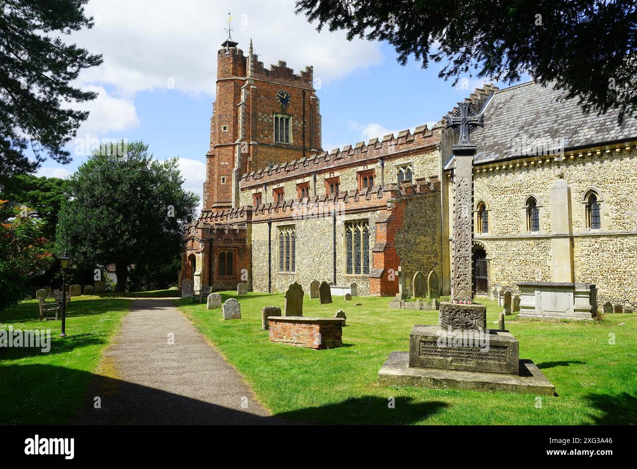 Église Saint-Nicolas, château de Hedingham Banque D'Images