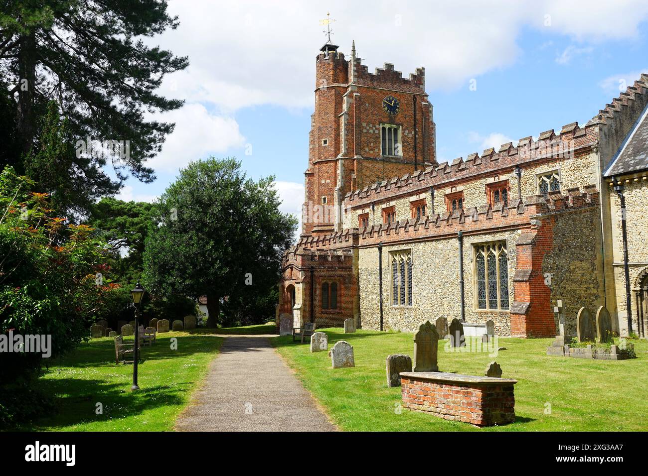 Église Saint-Nicolas, château de Hedingham Banque D'Images