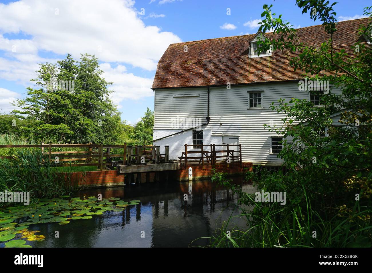 Moulin d'Alderford sur la rivière Colne, sible Hedingham Banque D'Images