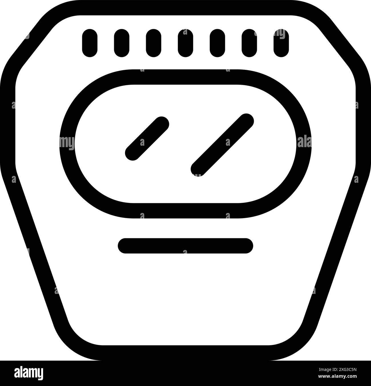 Icône simple d'un compteur électrique mesurant la consommation d'énergie dans une maison intelligente Illustration de Vecteur