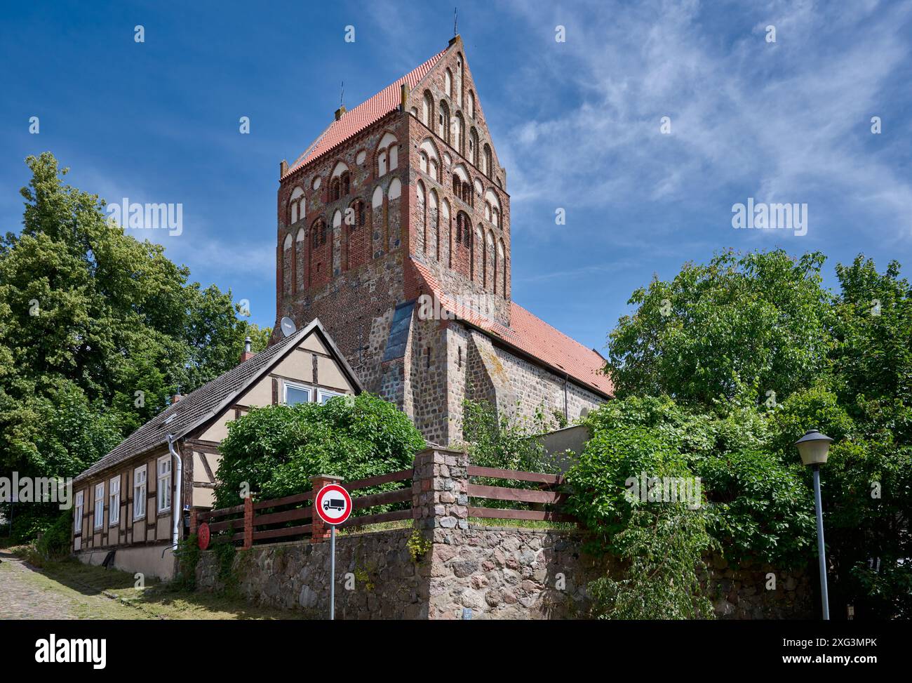 Église : Johannes in Lychen, Uckermark, Brandebourg, Allemagne, Europe Banque D'Images