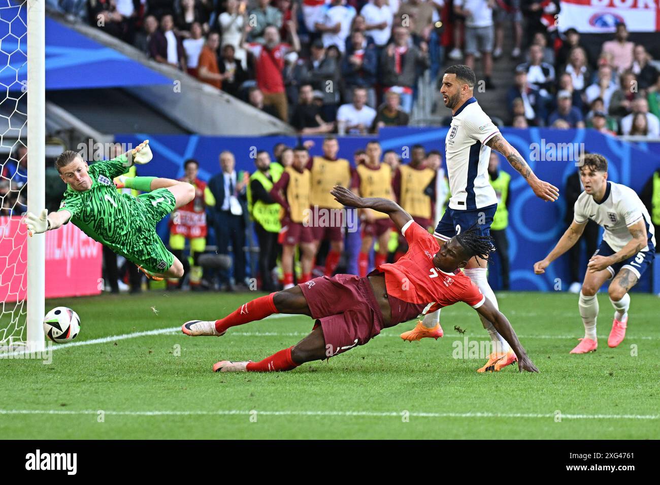 Düsseldorf, Allemagne. 6 juillet 2024. Breel Embolo de Suisse lors de l'UEFA EURO 2024 - quarts de finale - Angleterre vs Suisse à la Düsseldorf Arena. Crédit : Meng Gao/Alamy Live News Banque D'Images