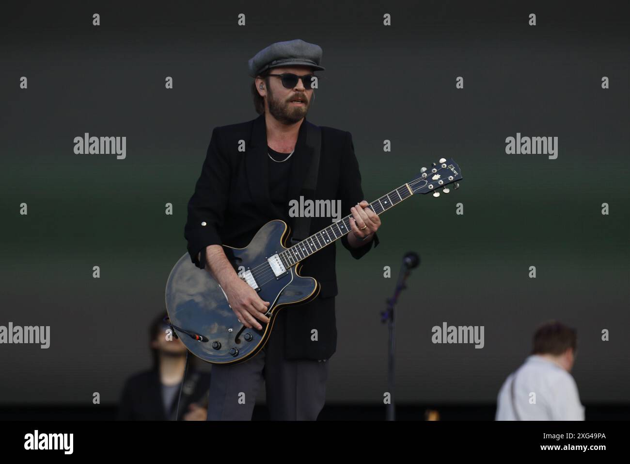 6 juillet 2024 Londres UK gaz Coombes se produit sur la scène Great Oak pendant le BST Hyde Park Banque D'Images