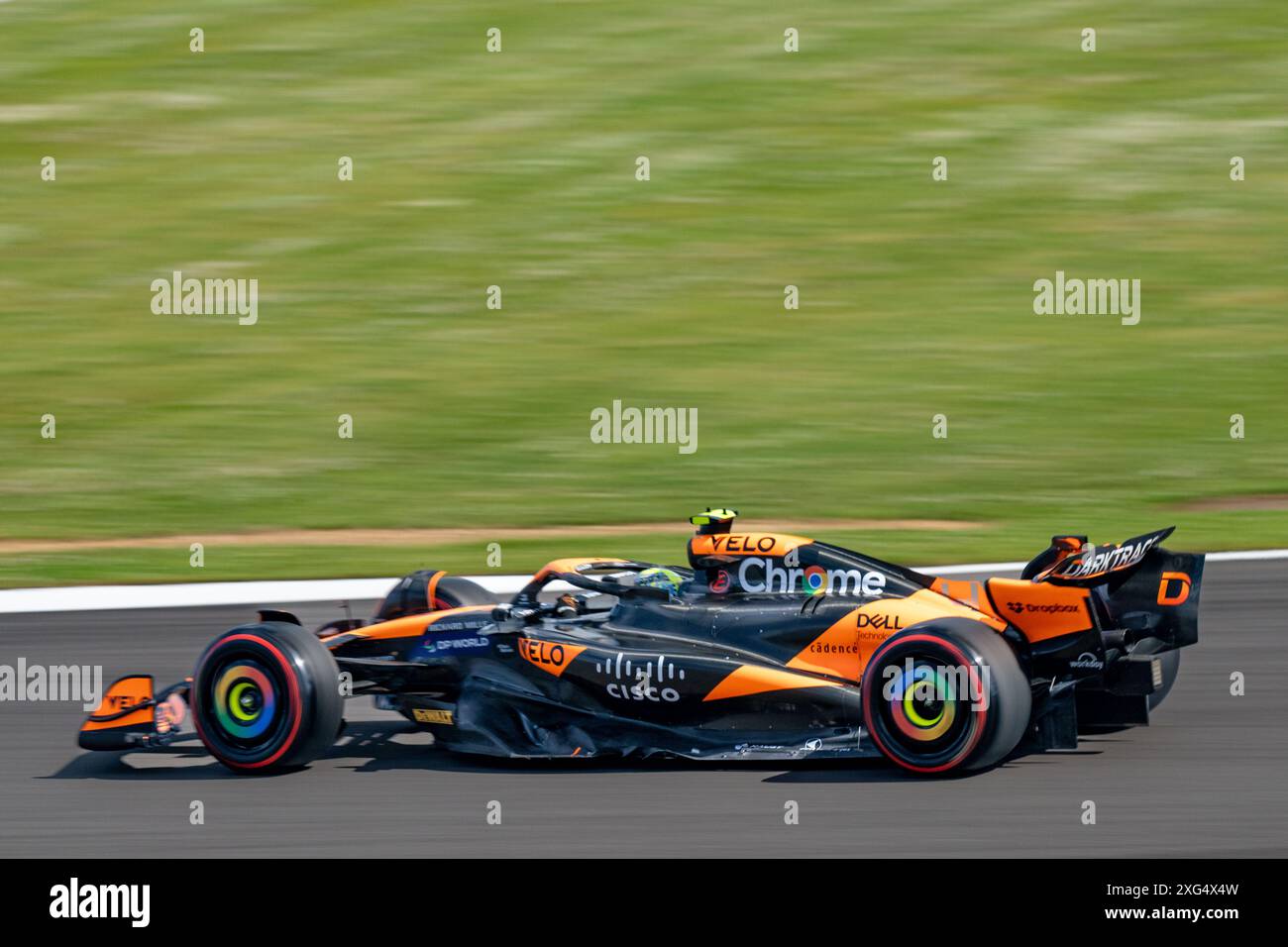 Silverstone (Towcester), Royaume-Uni, 06 Juil 2024, Lewis Lando Norris sécurise P3 lors des qualifications avant le Grand Prix de Grande-Bretagne. Crédit : Christopher Neve/Alamy Live News Banque D'Images