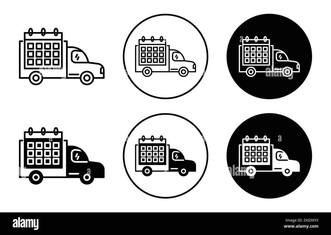 Collection de logo vectoriel d'icône de calendrier de livraison pour l'interface utilisateur de l'application Web Illustration de Vecteur