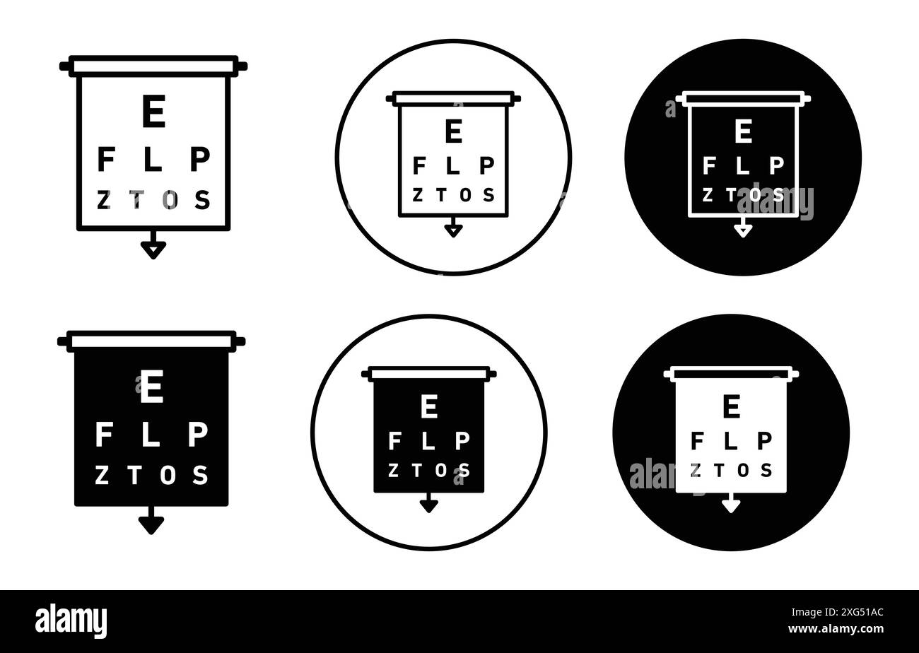 Collection de logos vectoriels d'icône de test de graphique à œil pour l'interface utilisateur de l'application Web Illustration de Vecteur