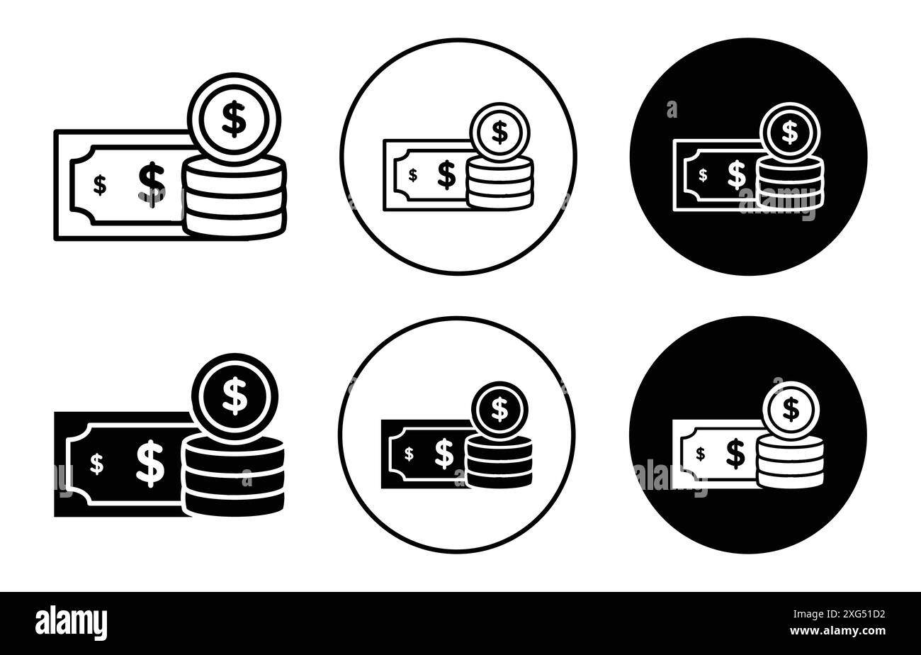 Collection de logo de vecteur d'icône de dépenses pour l'interface utilisateur de l'application Web Illustration de Vecteur