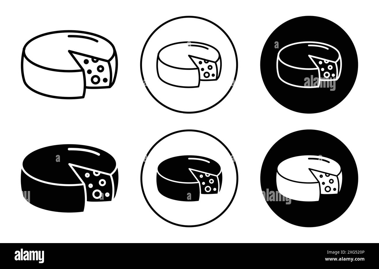 Collection de jeu de logo de vecteur d'icône Parmesan pour l'interface utilisateur de l'application Web Illustration de Vecteur