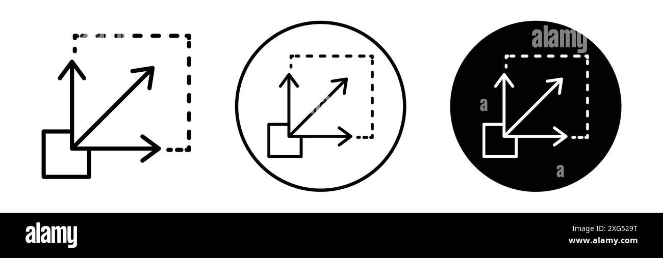 Collection de logos vectoriels d'icônes d'évolutivité pour l'interface utilisateur de l'application Web Illustration de Vecteur