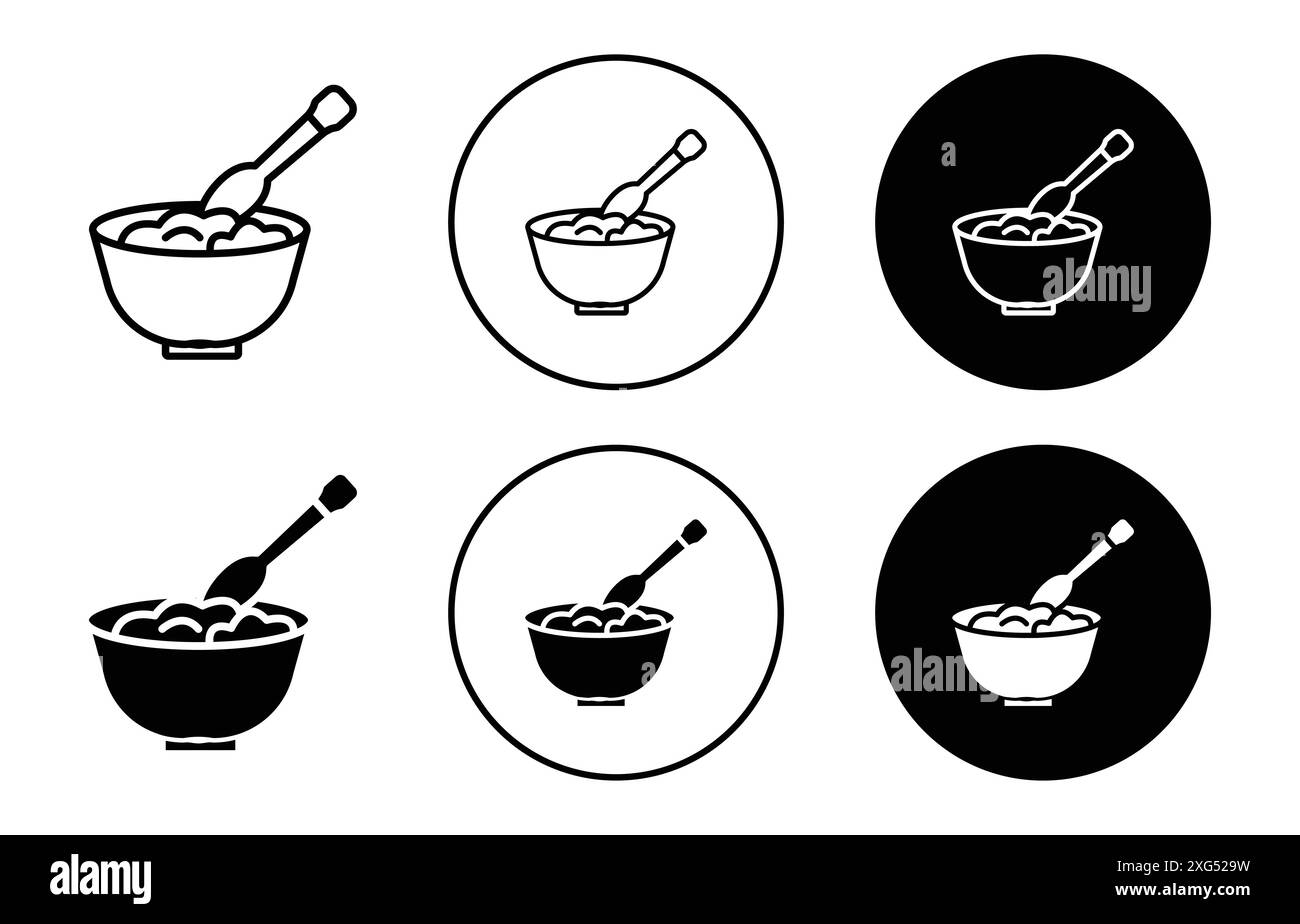 collection de logo vectoriel d'icône porridge pour l'interface utilisateur de l'application web Illustration de Vecteur