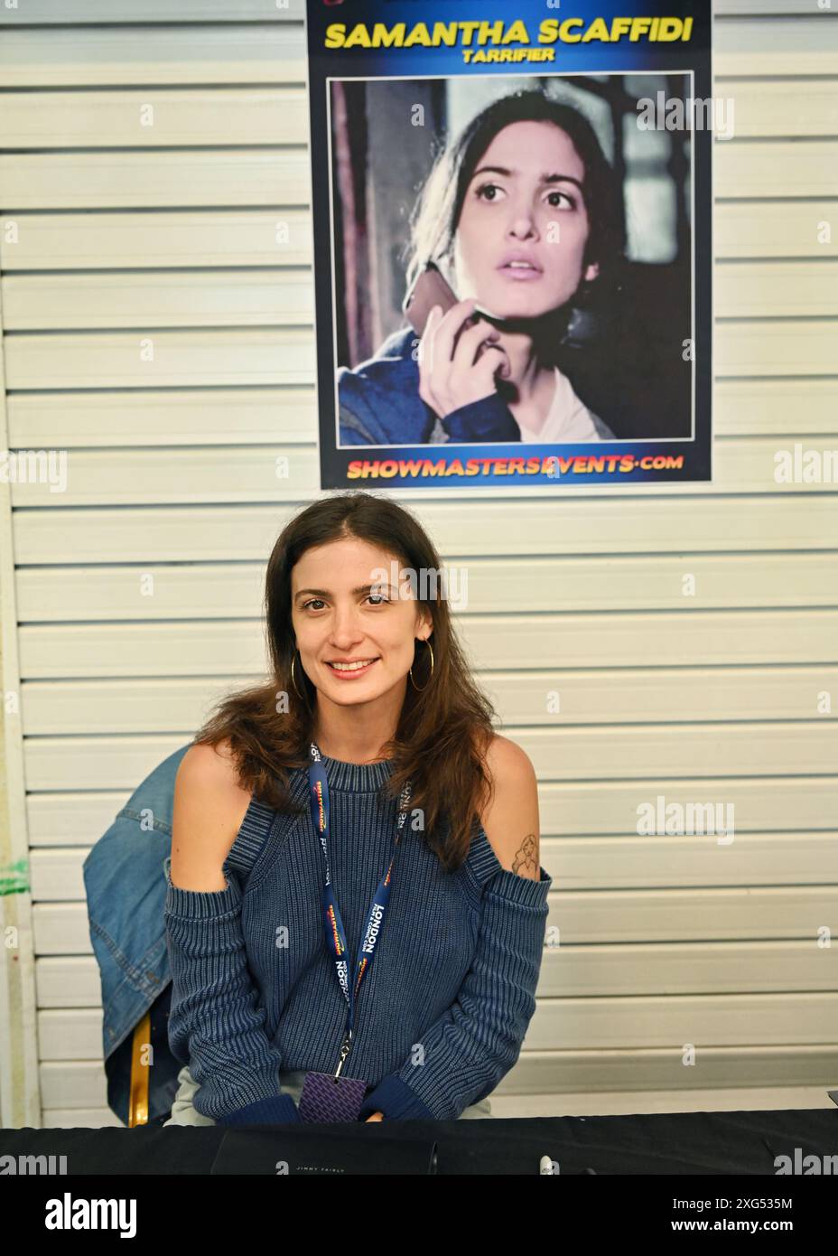 LONDRES, ROYAUME-UNI. 6 juillet 2024. Samantha Scaffidi à la star du cinéma et de la télévision signant des autographes pour les fans à London film and Comic Con à Olympia Londres, Royaume-Uni. Crédit : Voir Li/Picture Capital/Alamy Live News Banque D'Images