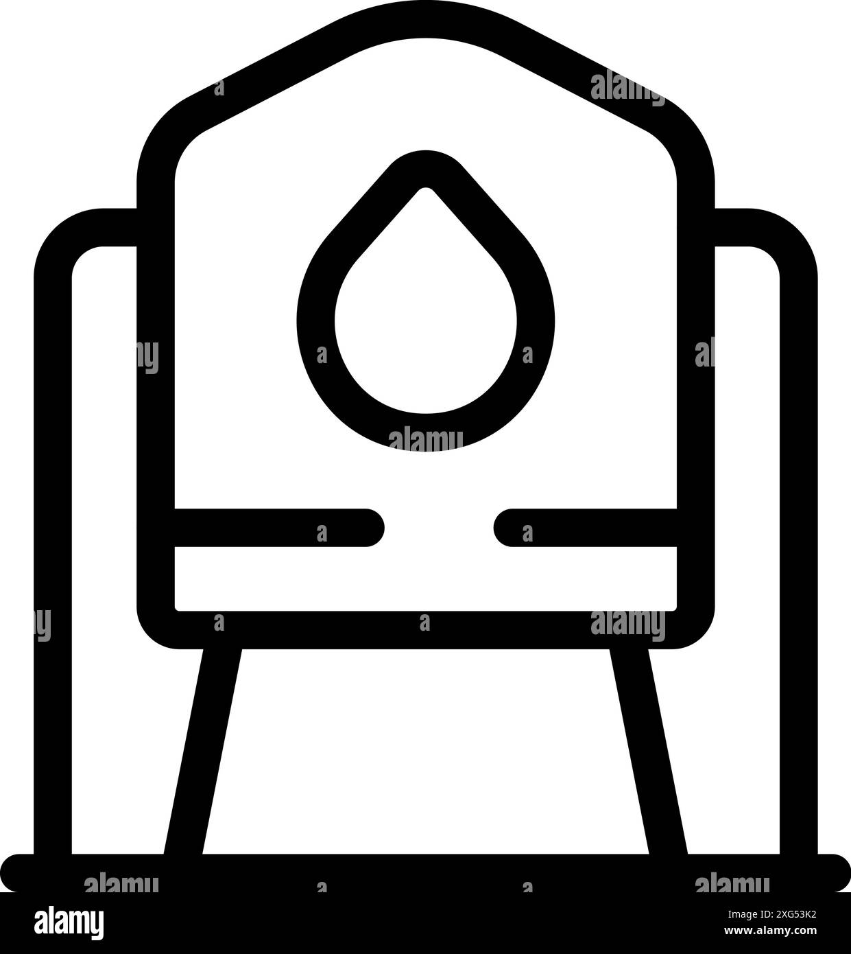 Réservoir d'eau propre et sûre assurant l'hydratation dans un espace public Illustration de Vecteur