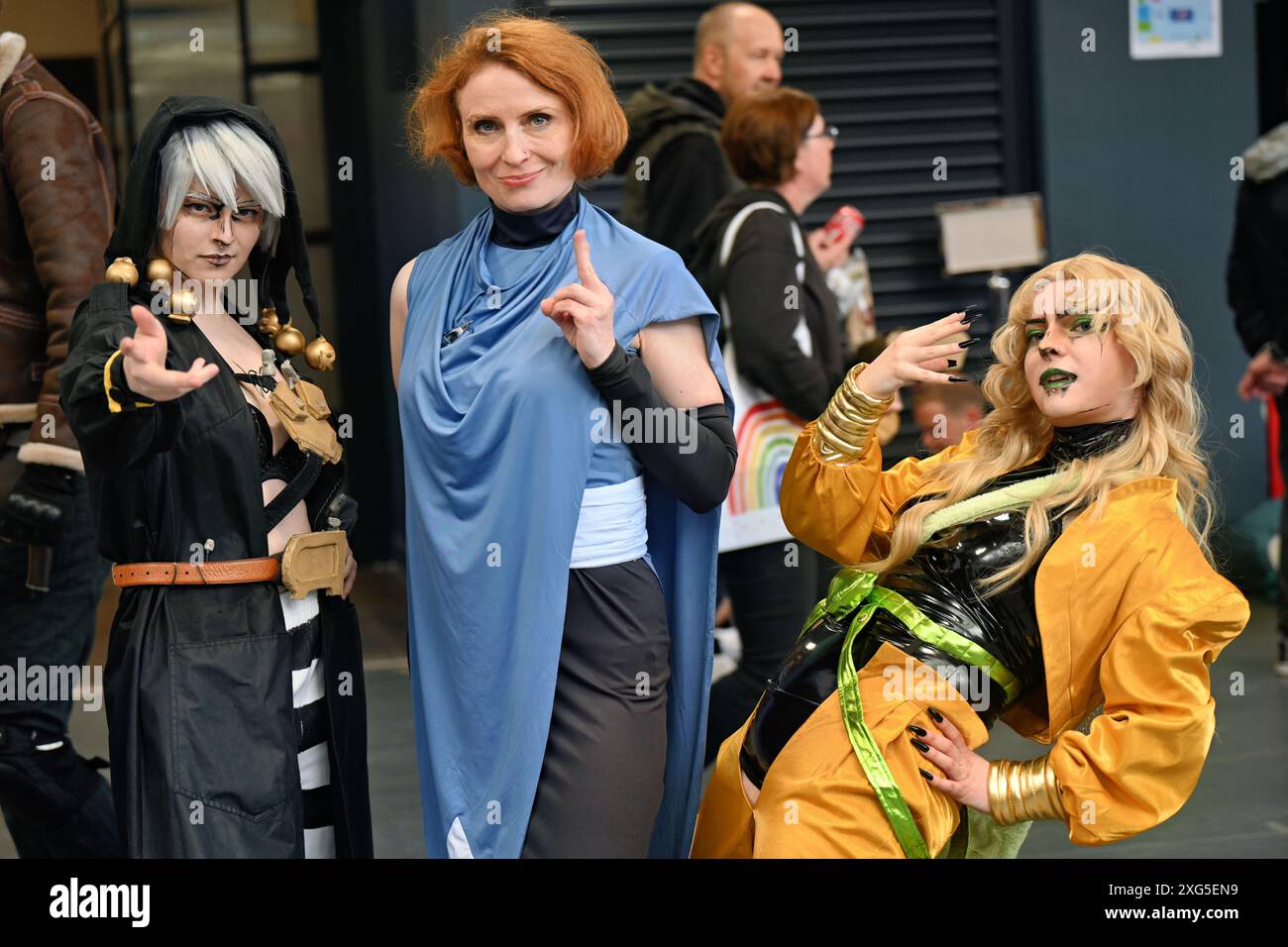 LONDRES, ROYAUME-UNI. 6 juillet 2024. Des centaines de personnes assistent au London film and Comic Con, qui rencontre des stars du cinéma et de la télévision, signent des autographes et achètent de la marchandise à Olympia à Londres, au Royaume-Uni. Crédit : Voir Li/Picture Capital/Alamy Live News Banque D'Images