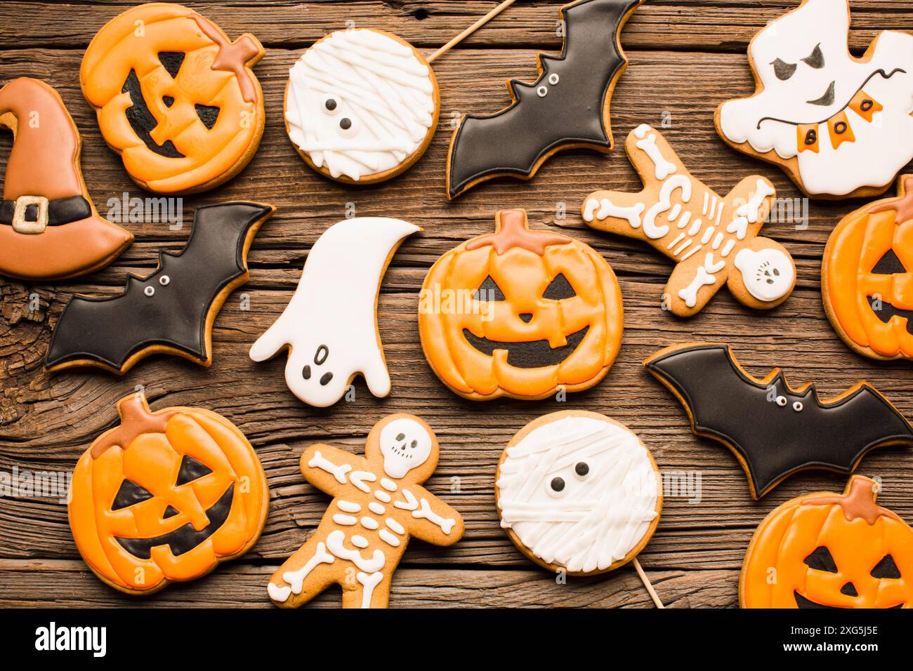 Délicieux biscuits de fête d'halloween Banque D'Images