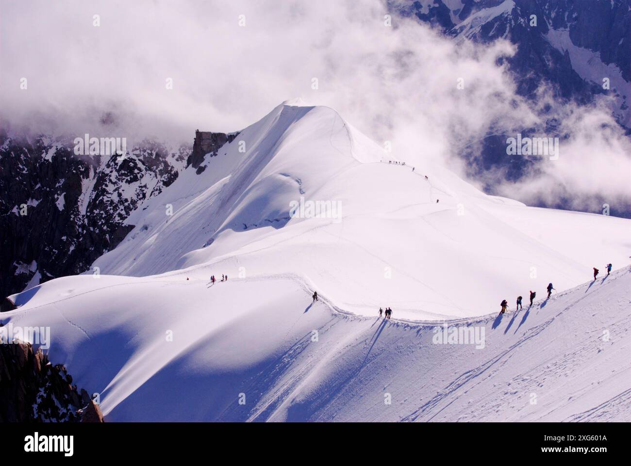 Mont Blanc, plus haute montagne des alpes, voyage en France, randonnée près de Chamonix Banque D'Images