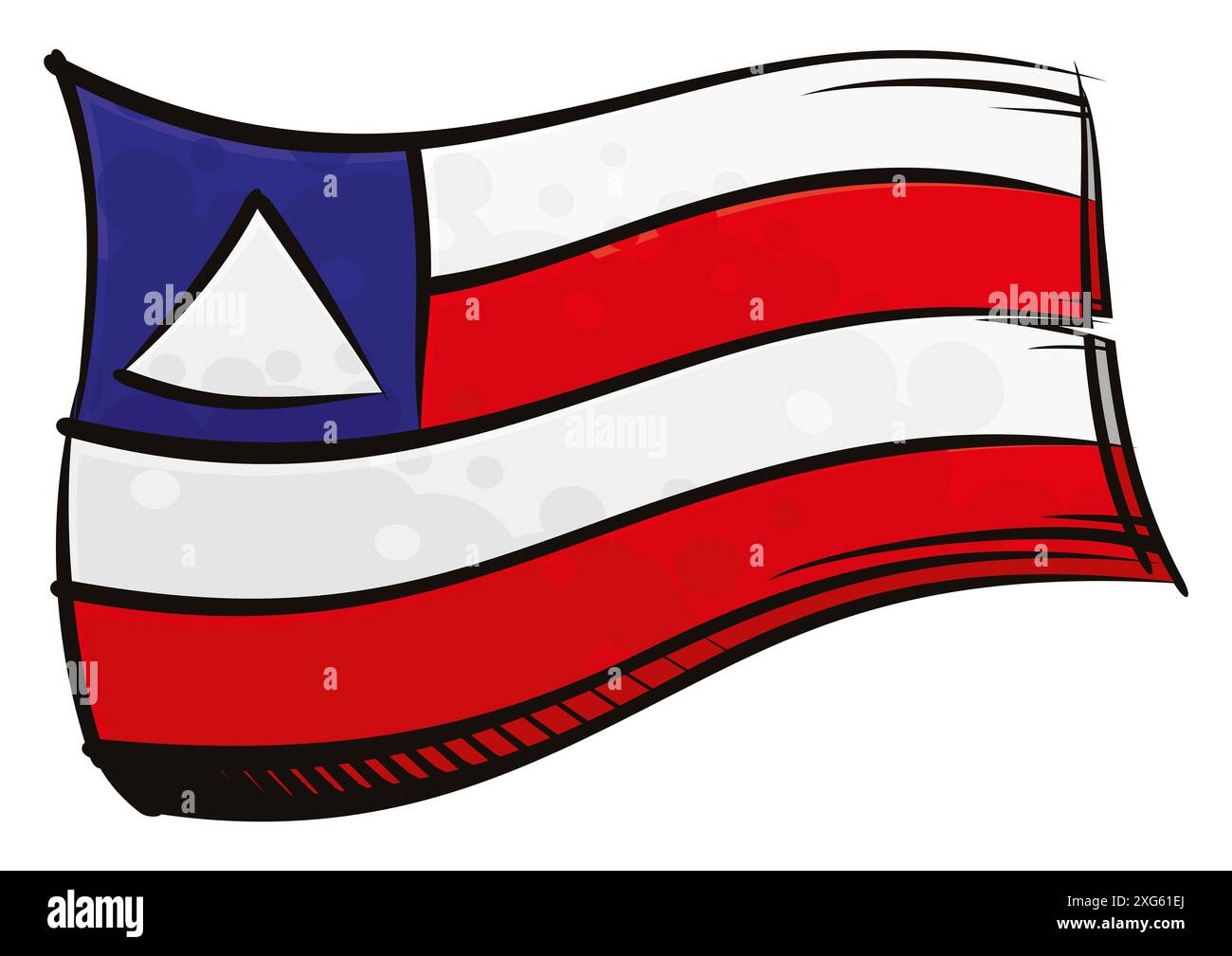 Drapeau national Bahia de l'état brésilien créé dans le style de peinture graffiti Banque D'Images