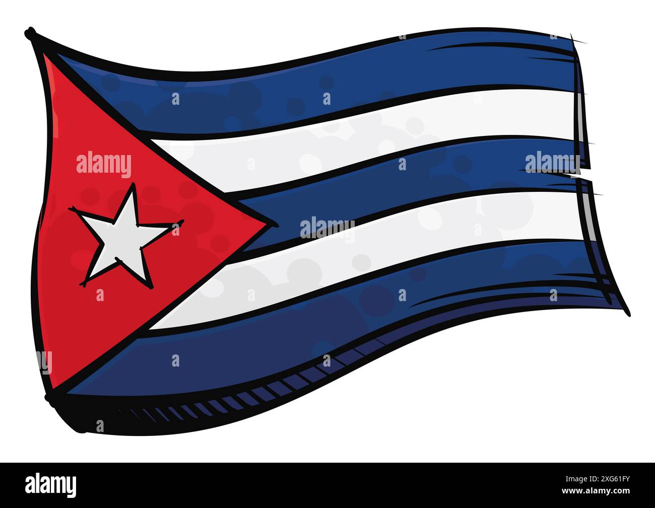 Drapeau national de la République de Cuba créé dans le style de peinture graffiti Banque D'Images Drapeau national de la République de Cuba créé dans le style de peinture graffiti Banque D'Images