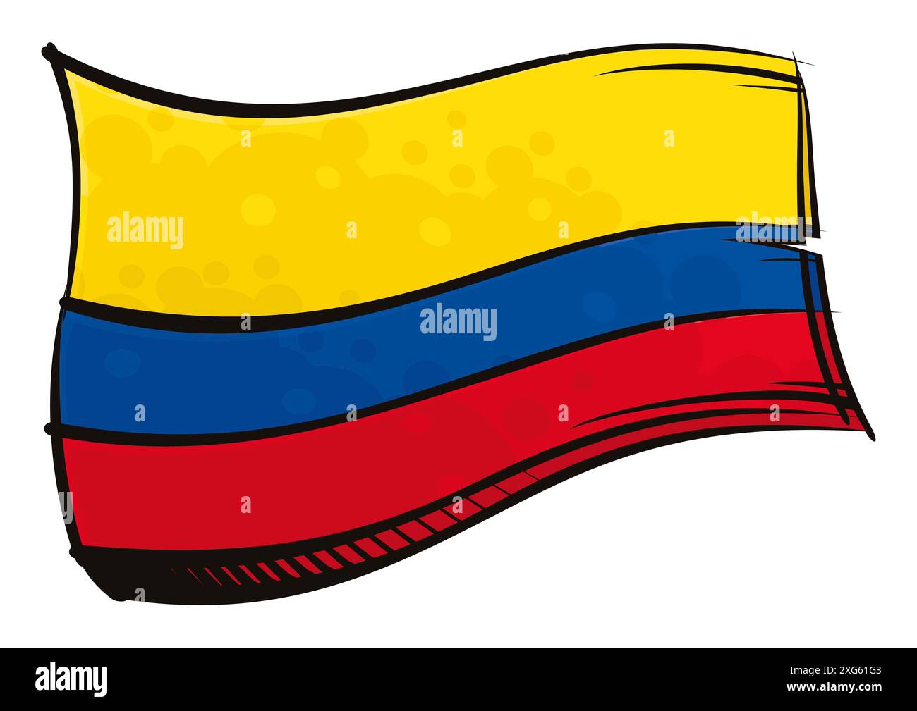 Drapeau national de la République de Colombie créé dans le style de peinture graffiti Banque D'Images Drapeau national de la République de Colombie créé dans le style de peinture graffiti Banque D'Images