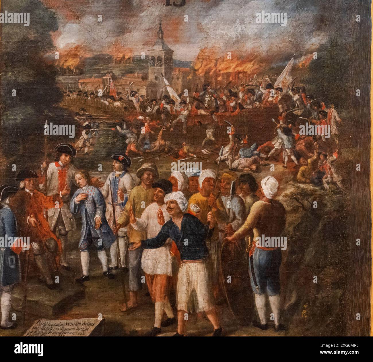 Anonyme, XVIIIe siècle, allégorie du dense des Philippines par Don Simon de Anda y Salazar , huile sur toile, Musée des Beaux-Arts d'Alava, Vitoria, pays Basque, Espagne. Banque D'Images