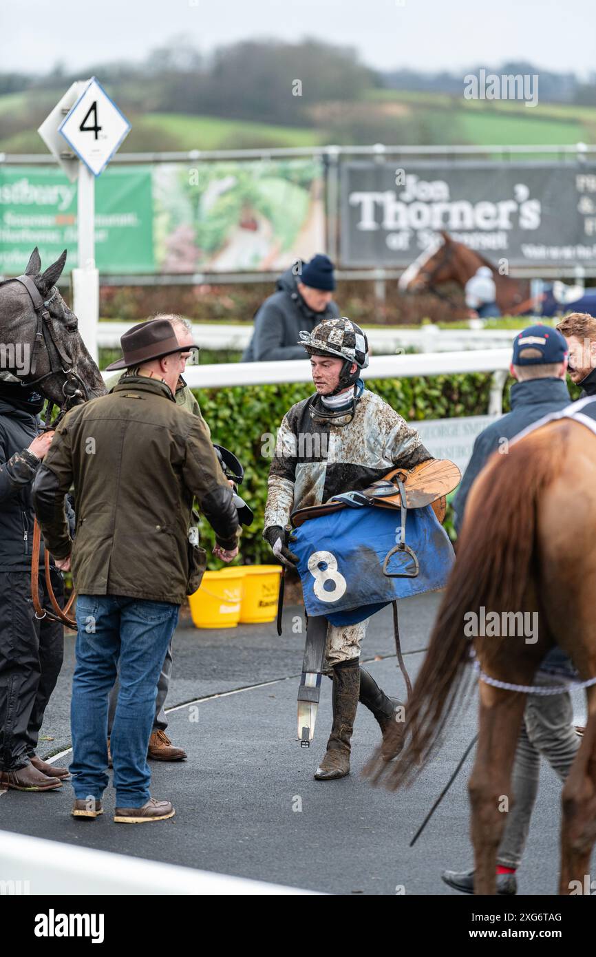 Deuxième course à Wincanton le 8 janvier 2022 Banque D'Images