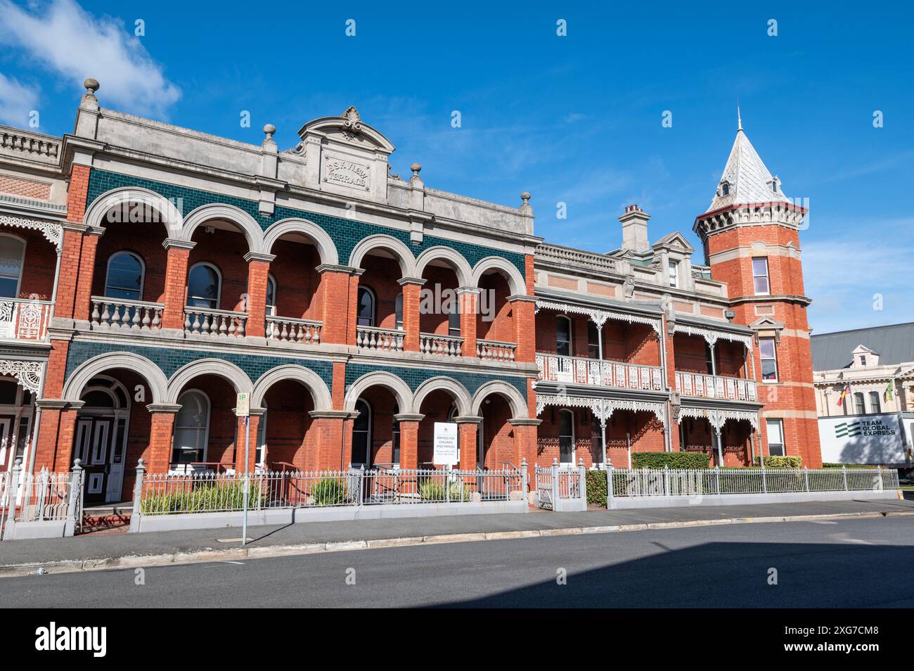 Département de justice de la Communauté des services correctionnels de Cameron Street, Launceston, Tasmanie, Australie. Il est construit dans l'architecture victorienne avec w élaborée Banque D'Images