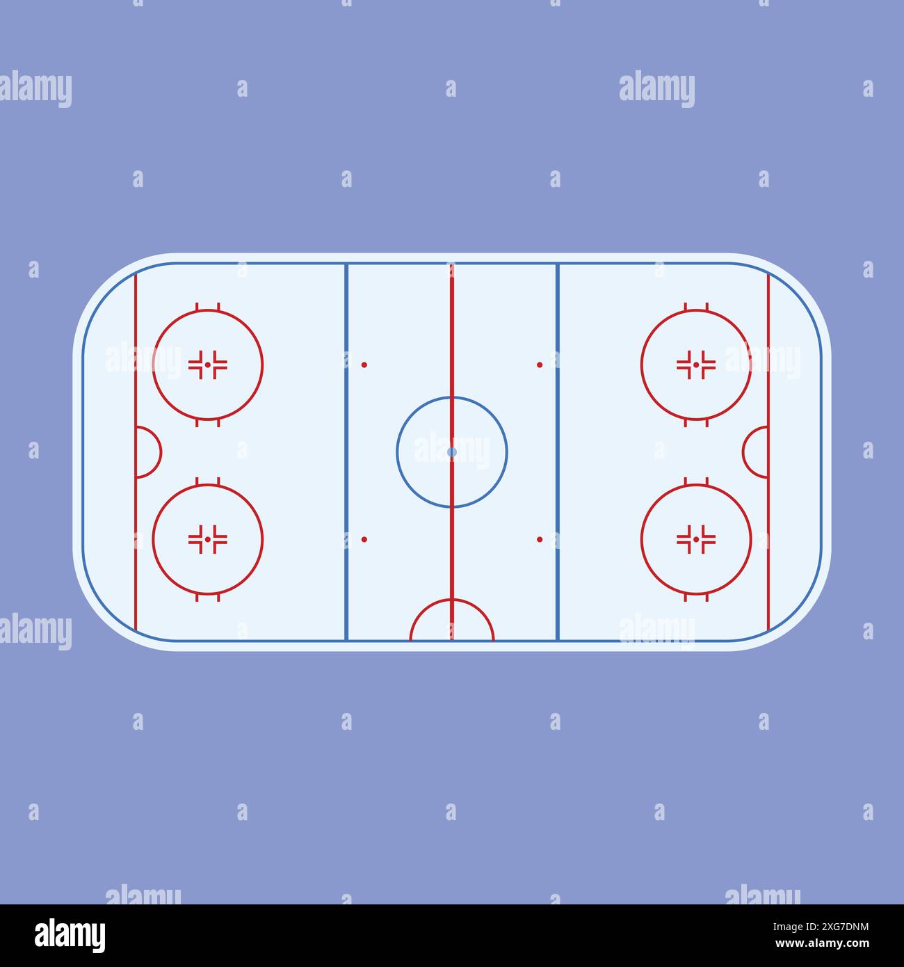 Icône vectorielle de terrain de hockey sur glace. Illustration vectorielle de terrain de hockey sur glace. Terrain de hockey sur glace Illustration de Vecteur