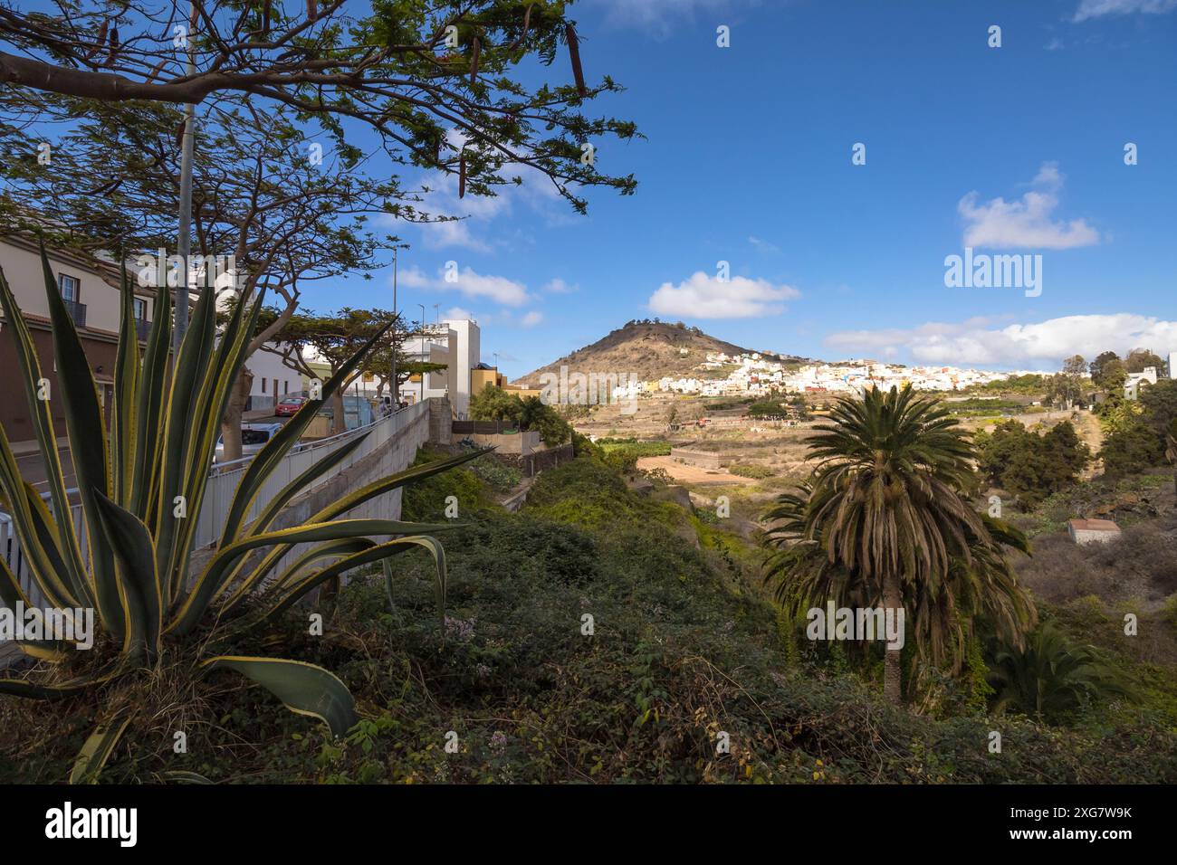 Paysage de la montagne Arucas, Espagne Banque D'Images