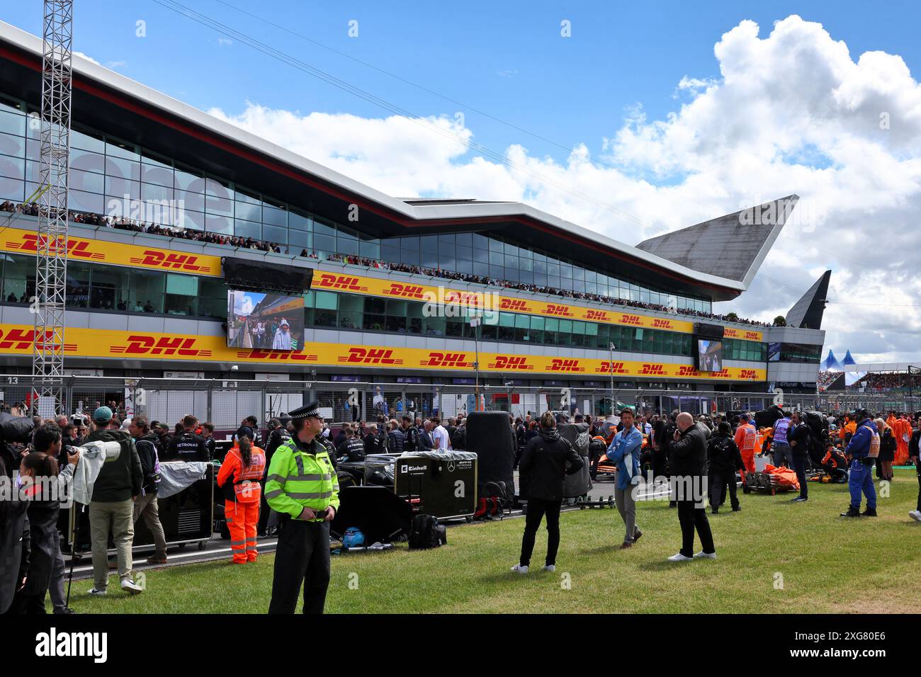 Silverstone, Royaume-Uni. 07 juillet 2024. Atmosphère de grille. 07.07.2024. Championnat du monde de formule 1, Rd 12, Grand Prix de Grande-Bretagne, Silverstone, Angleterre, jour de la course. Le crédit photo devrait se lire : XPB/Alamy Live News. Banque D'Images