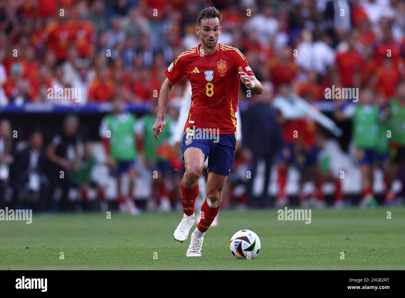 Fabian Ruiz d'Espagne en action lors du match de quart de finale de l'UEFA Euro 2024 entre l'Espagne et l'Allemagne à l'Arena Stuttgart le 5 juillet 2024 à Stuttgart, Allemagne . Banque D'Images