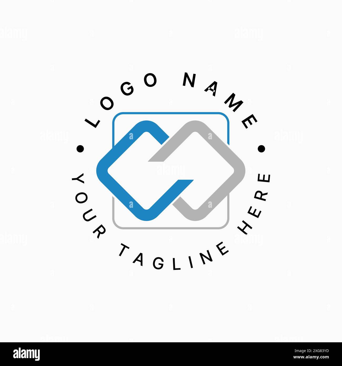 Conception de logo concept graphique créatif premium stock vectoriel initial W ou CC font Line Square Connect coupant lié à la marque de typographie monogramme Illustration de Vecteur