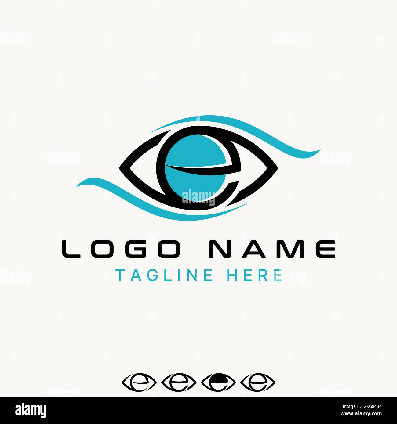 Conception de logo concept graphique abstrait créatif vecteur premium stock initial E font unique art eye view swoosh. Lié à la marque de typographie monogramme Illustration de Vecteur