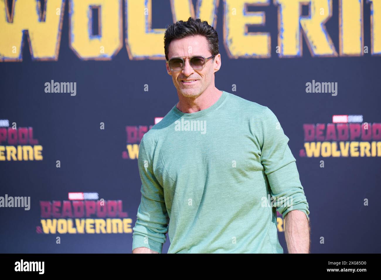 Berlin, Allemagne. 07 juillet 2024. L'acteur Hugh Jackman vient à l'Uber Arena pour la sortie du film Deadpool et Wolverine. Crédit : Annette Riedl/dpa/Alamy Live News Banque D'Images