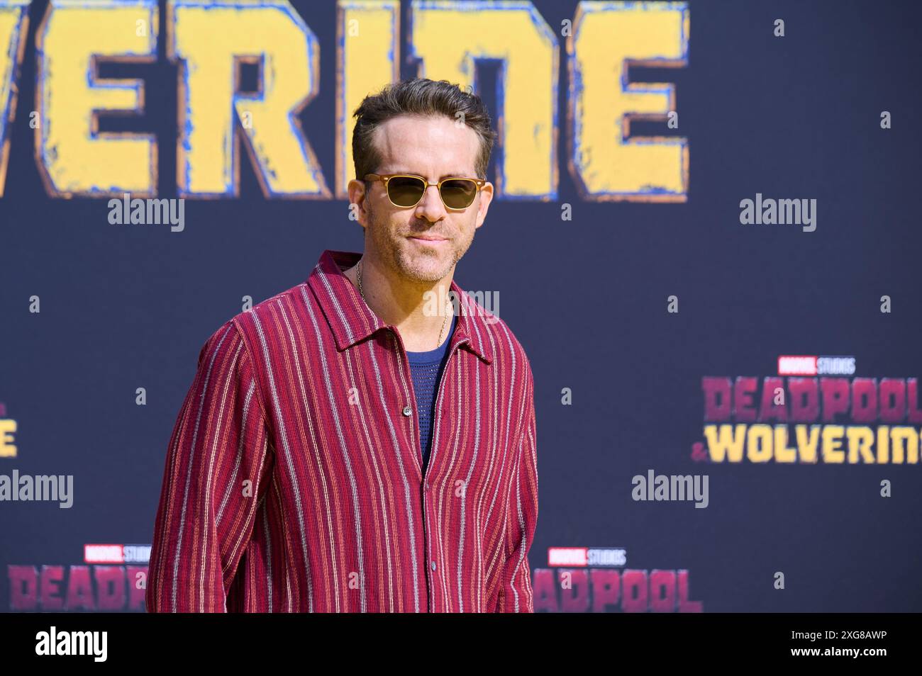 Berlin, Allemagne. 07 juillet 2024. L'acteur Ryan Reynolds vient à l'Uber Arena pour la sortie du film Deadpool et Wolverine. Crédit : Annette Riedl/dpa/Alamy Live News Banque D'Images