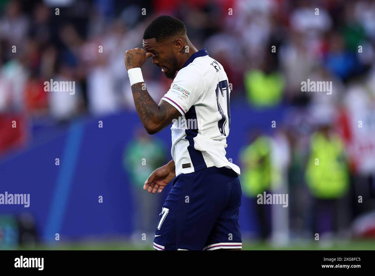 Ivan Toney, de l'Angleterre, regarde le match de quart de finale de l'UEFA Euro 2024 entre l'Angleterre et la Suisse à l'Arena Dusseldorf le 6 juillet 2024 à Dusseldorf, Allemagne. Banque D'Images