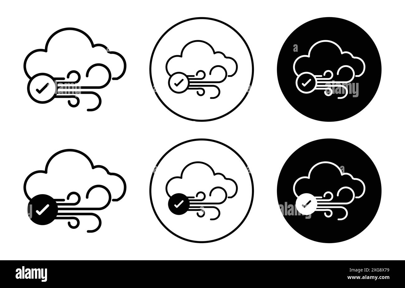 Collection de logos vectoriels Clean Air Icon pour l'interface utilisateur de l'application Web Illustration de Vecteur