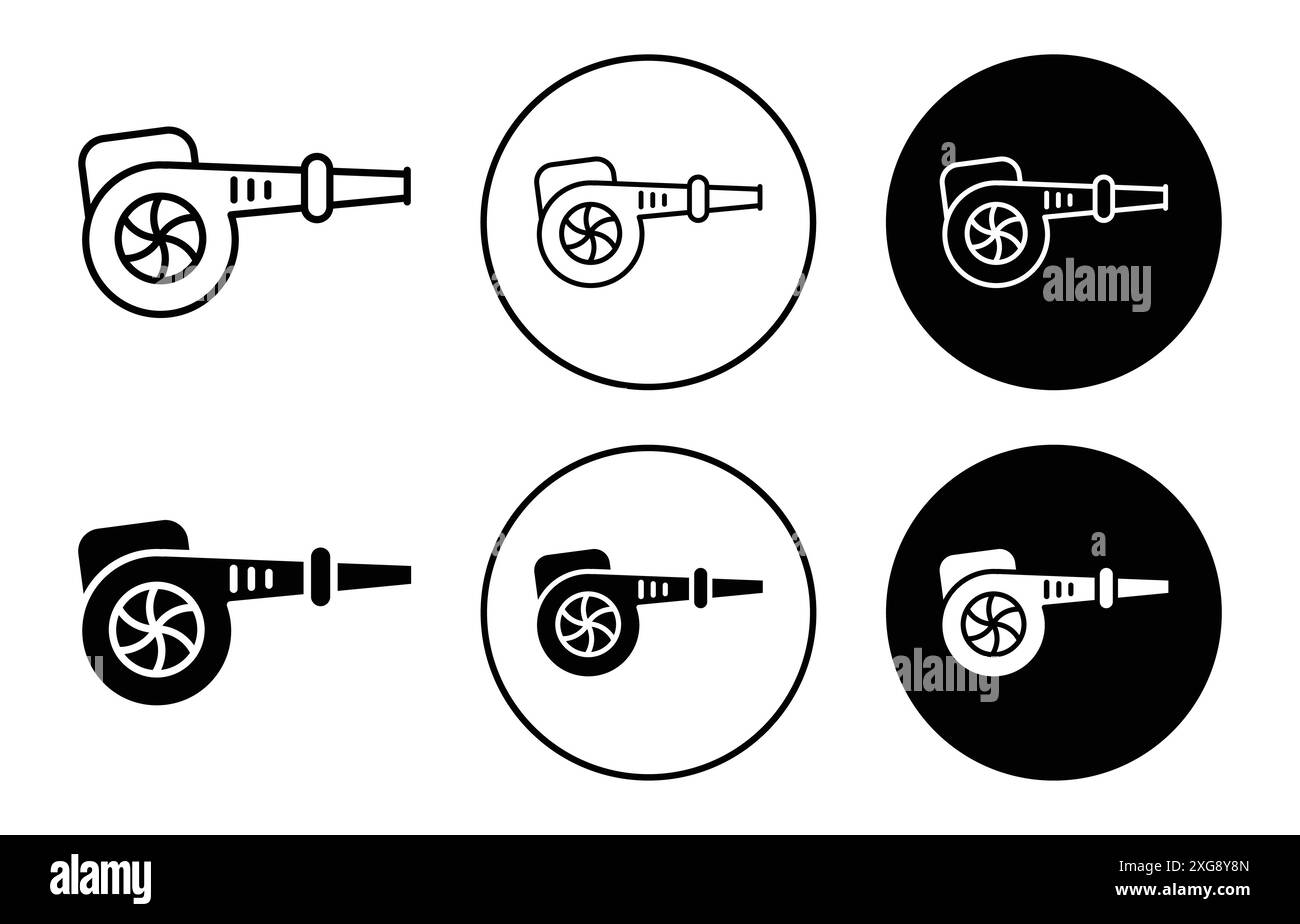 Collection de logo vectoriel d'icône de souffleur de feuilles pour l'interface utilisateur de l'application Web Illustration de Vecteur