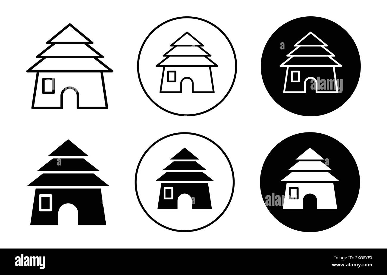 Collection de jeu de logo de vecteur d'icône de hutte de boue pour l'interface utilisateur de l'application Web Illustration de Vecteur Collection de jeu de logo de vecteur d'icône de hutte de boue pour l'interface utilisateur de l'application Web Illustration de Vecteur