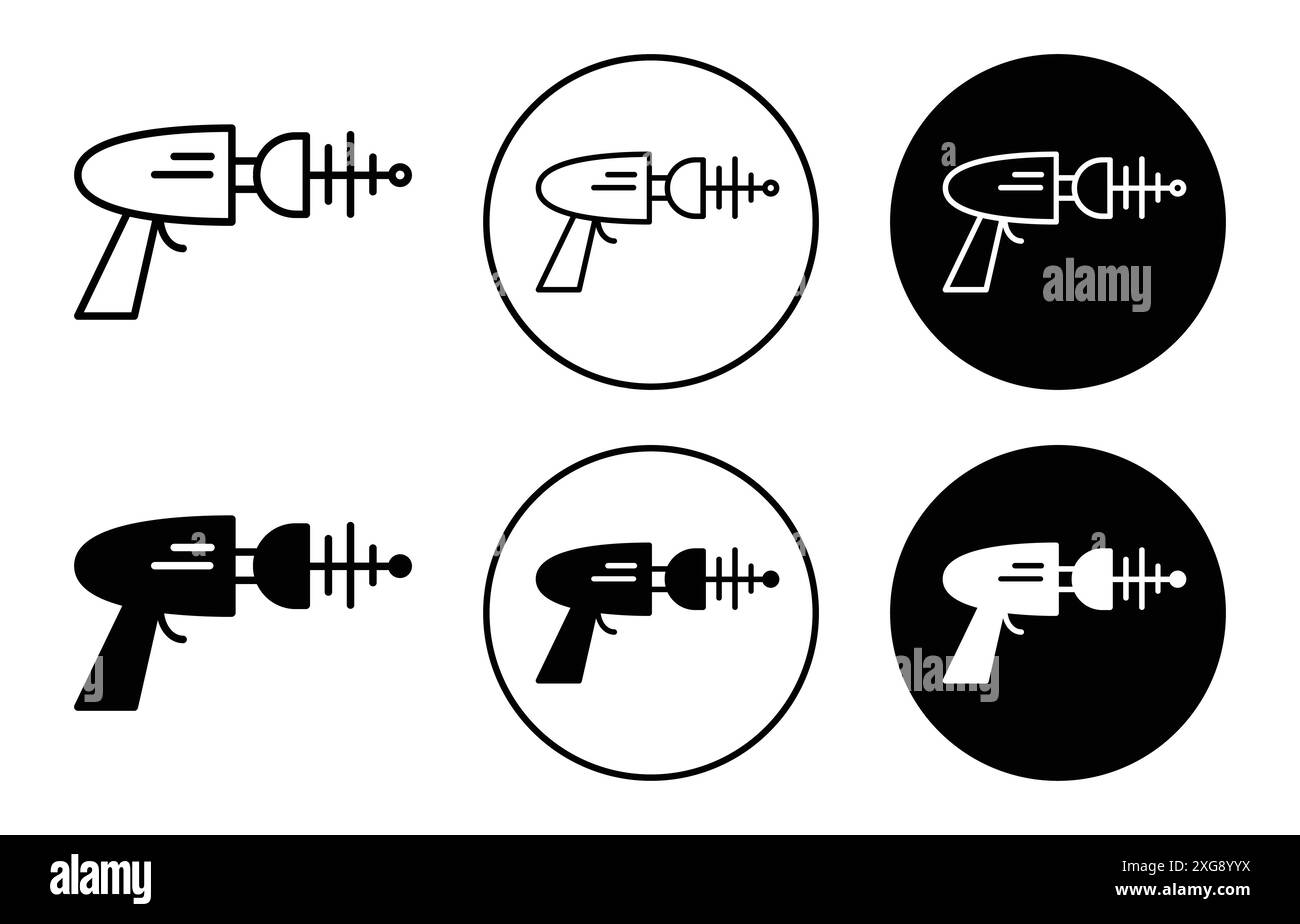 Collection de logo vectoriel Space Gun pour l'interface utilisateur de l'application Web Illustration de Vecteur